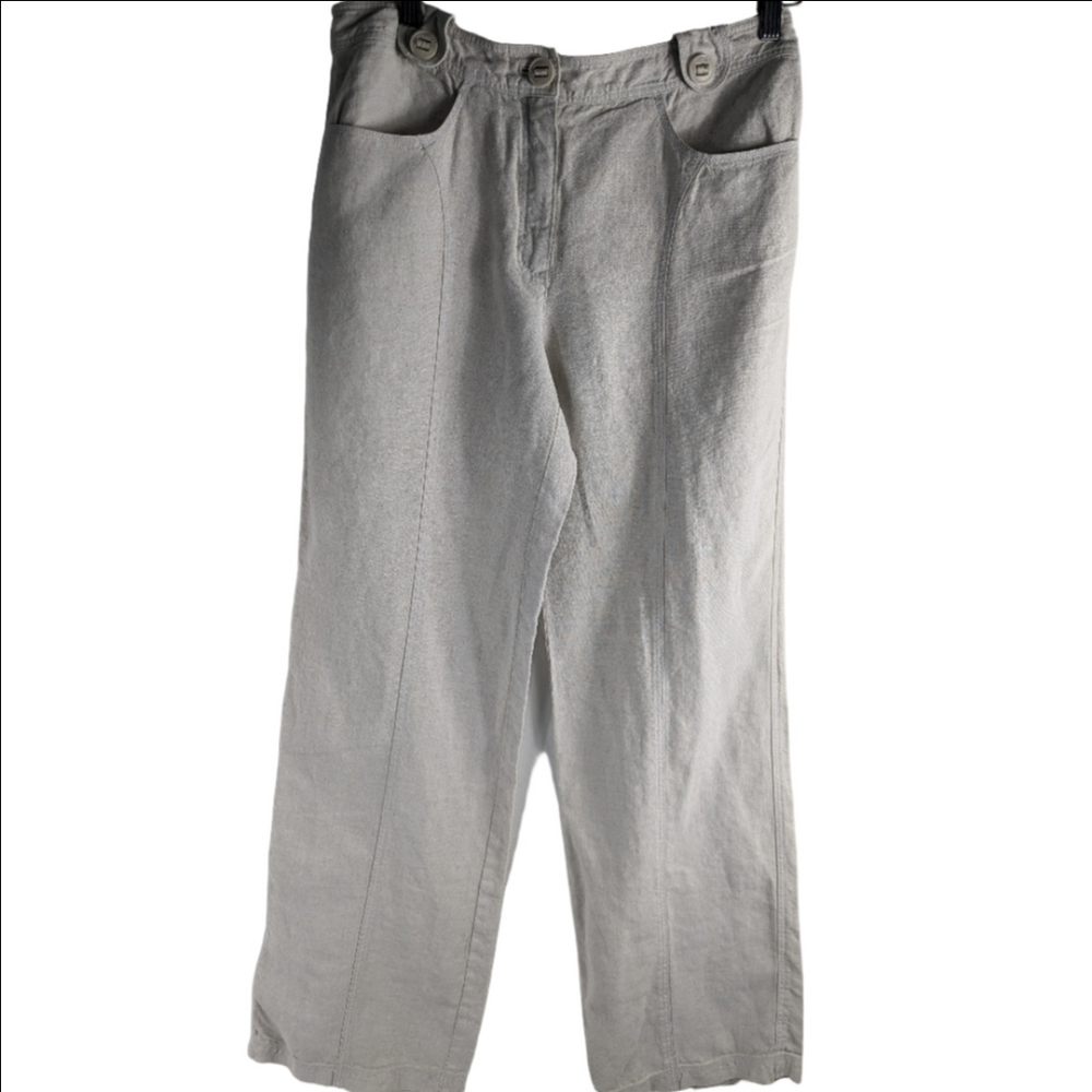 Steilmann Linen High Waisted Wide Leg Pant Size 10
